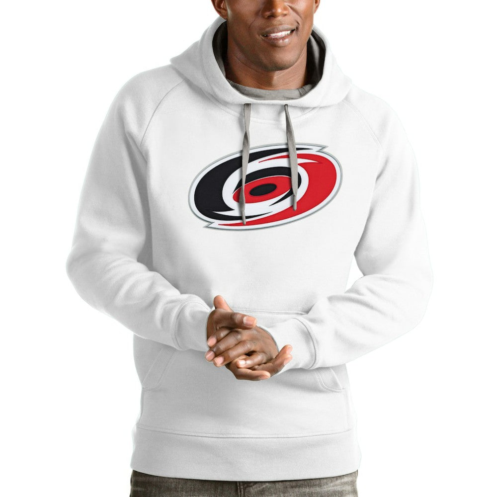 Carolina Hurricanes Antigua Logo Victory Pullover Hoodie White