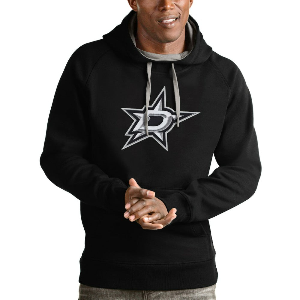 Dallas Stars Antigua Logo Victory Pullover Hoodie Black