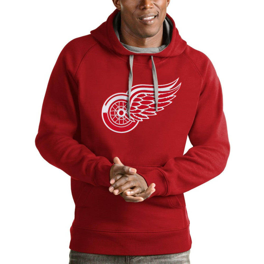 Detroit Red Wings Antigua Logo Victory Pullover Hoodie Red
