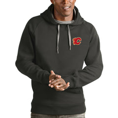Calgary Flames Antigua Victory Pullover Hoodie Charcoal