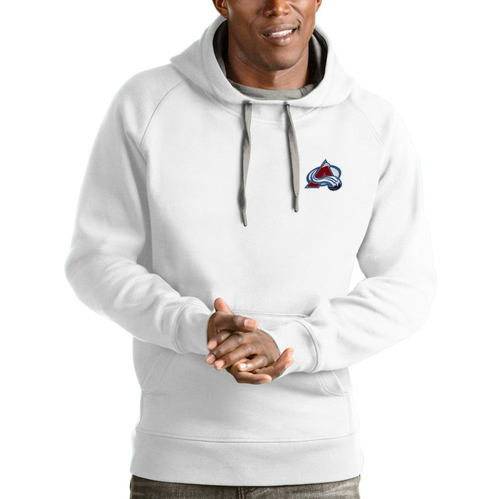 Colorado Avalanche Antigua Victory Pullover Hoodie White