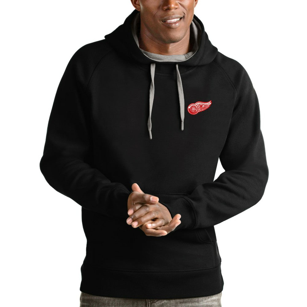 Detroit Red Wings Antigua Team Victory Pullover Hoodie Black