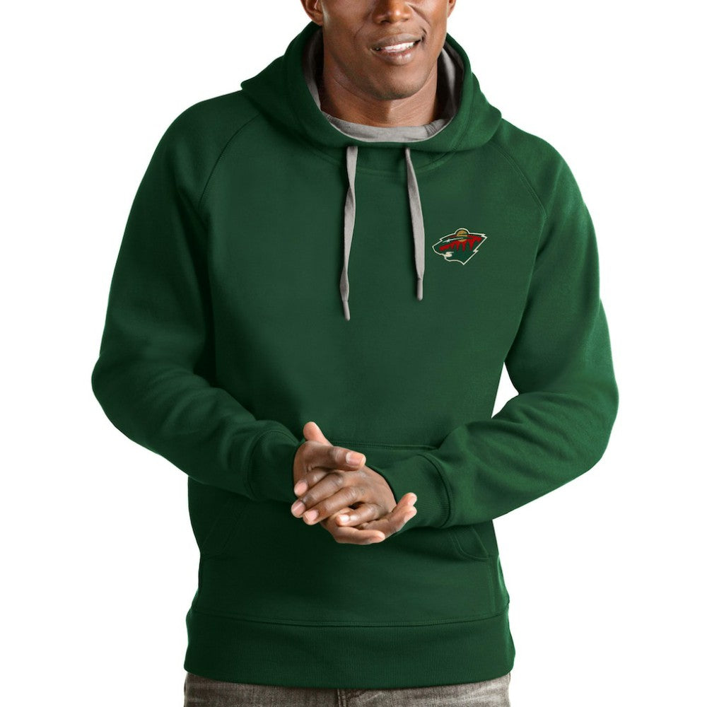 Minnesota Wild Antigua Victory Pullover Hoodie Hunter Green