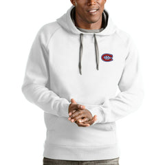 Montreal Canadiens Antigua Victory Pullover Hoodie White