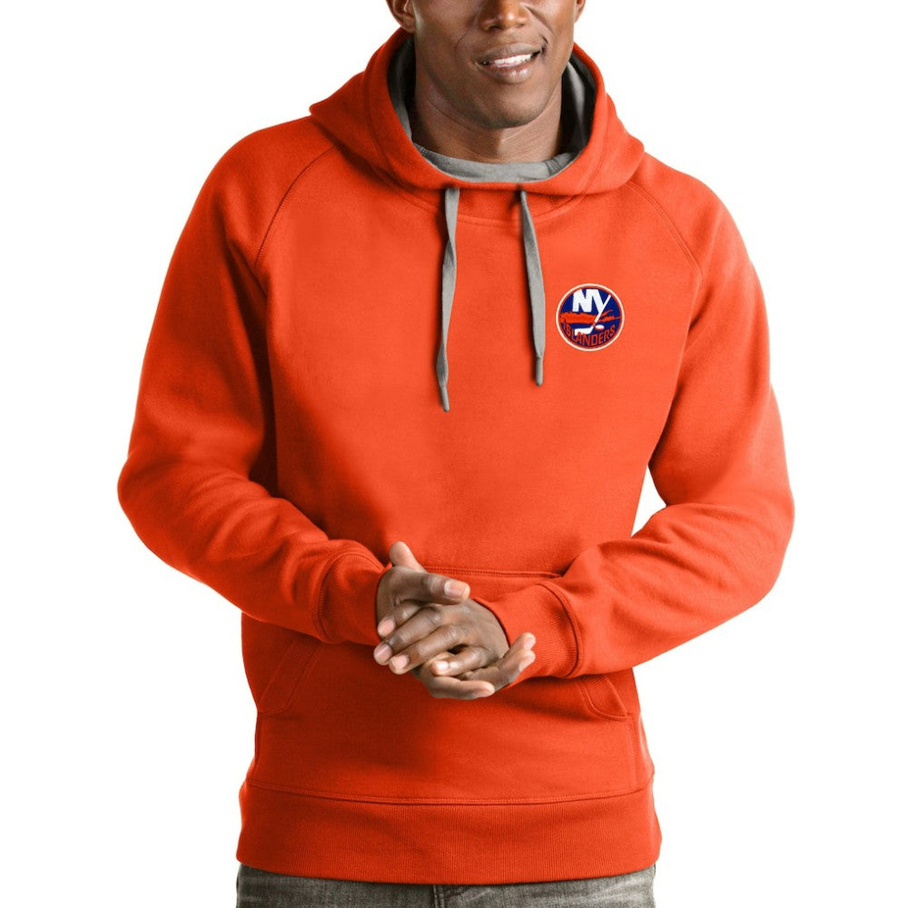 New York Islanders Antigua Victory Pullover Hoodie Orange