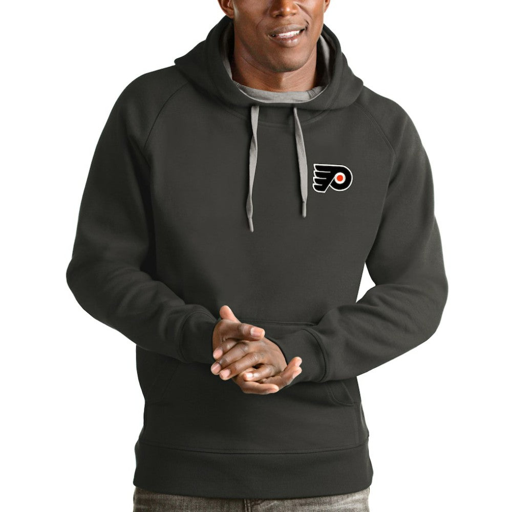 Philadelphia Flyers Antigua Victory Pullover Hoodie Charcoal