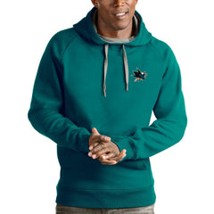San Jose Sharks Antigua Victory Pullover Hoodie Teal