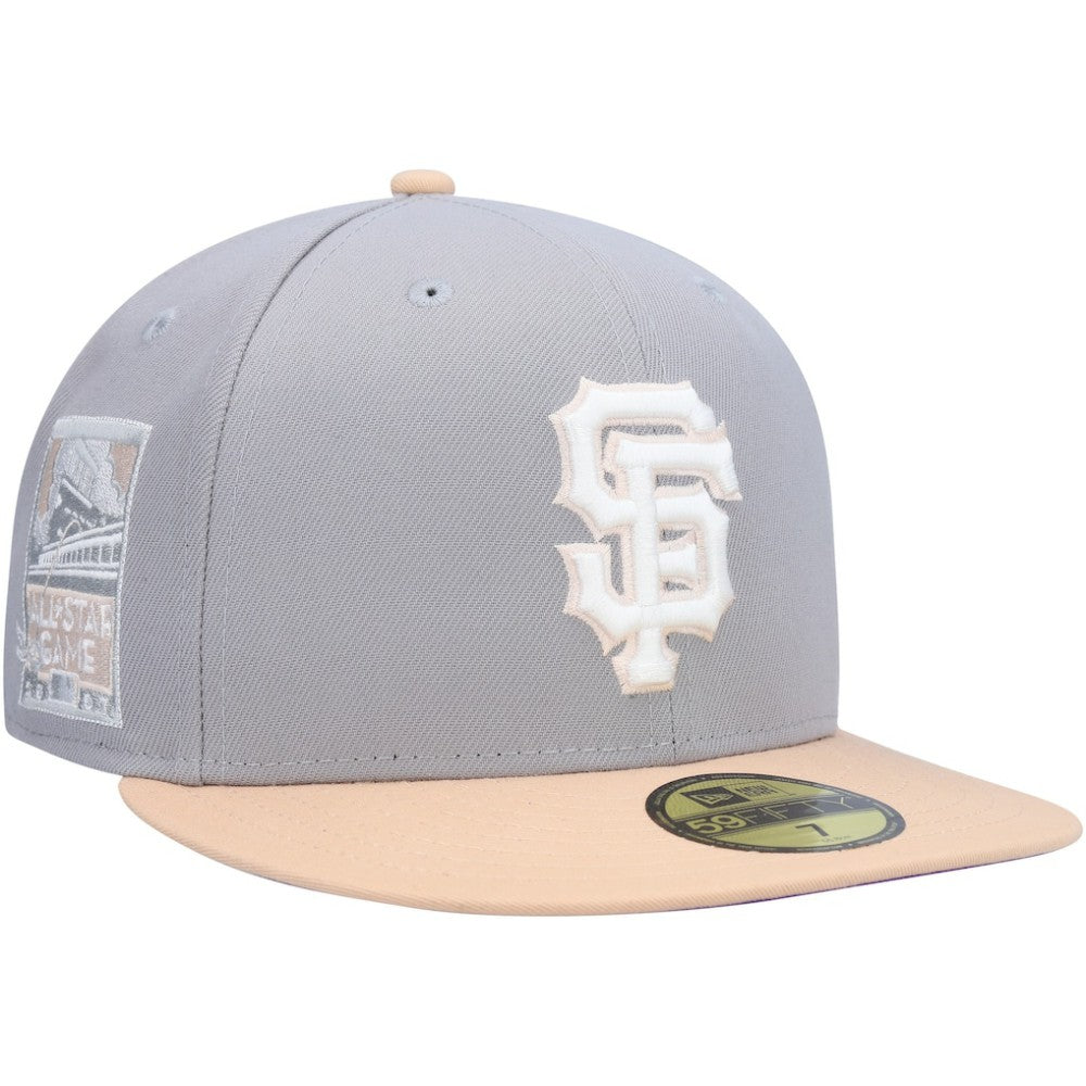 San Francisco Giants 2007 MLB All-Star Game Purple Undervisor 59FIFTY Fitted Hat Gray/Peach | New Era