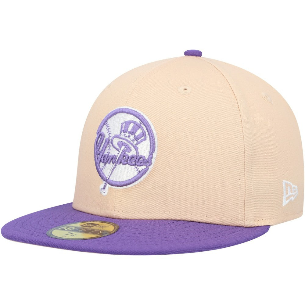 New York Yankees Subway Series Side Patch 59FIFTY Fitted Hat Peach/Purple | New Era