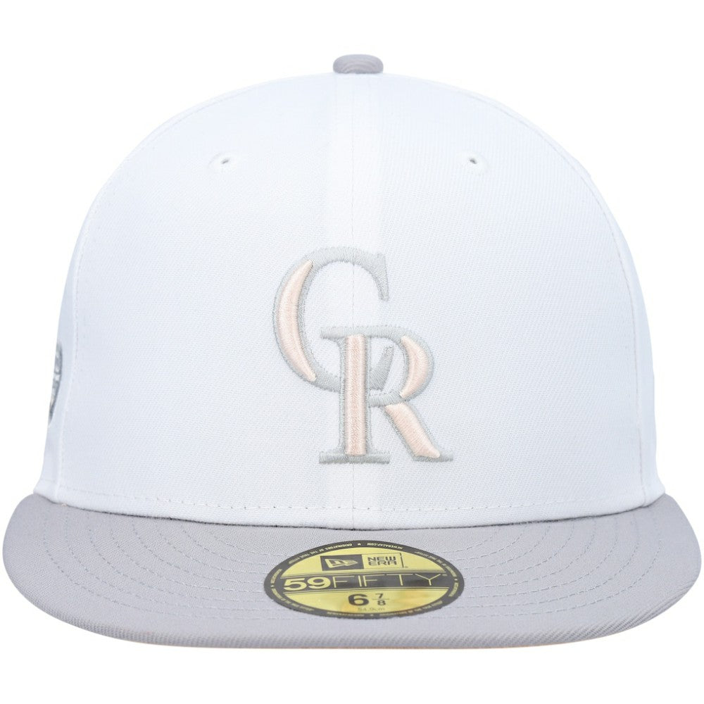 Colorado Rockies 2007 World Series Side Patch Undervisor 59FIFTY Fitted Hat White/Gray | New Era