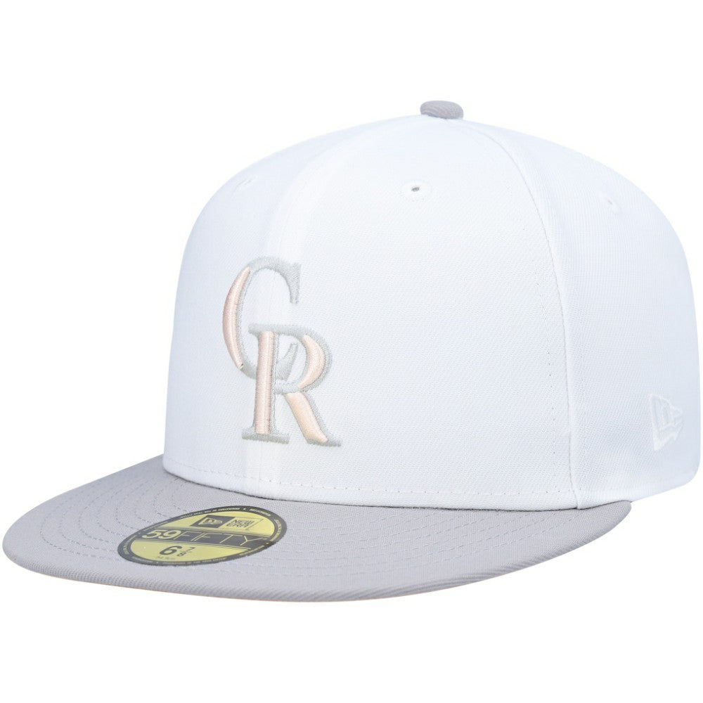 Colorado Rockies 2007 World Series Side Patch Undervisor 59FIFTY Fitted Hat White/Gray | New Era