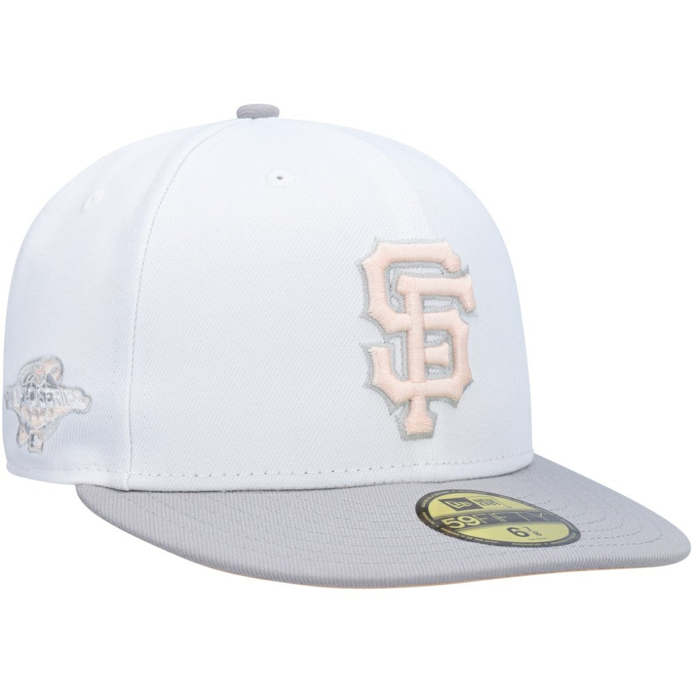 San Francisco Giants 2002 World Series Side Patch Undervisor 59FIFTY Fitted Hat White/Gray | New Era