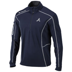 Atlanta Braves Shotgun Omni-Wick Quarter-Zip Pullover Jacket Navy | Columbia