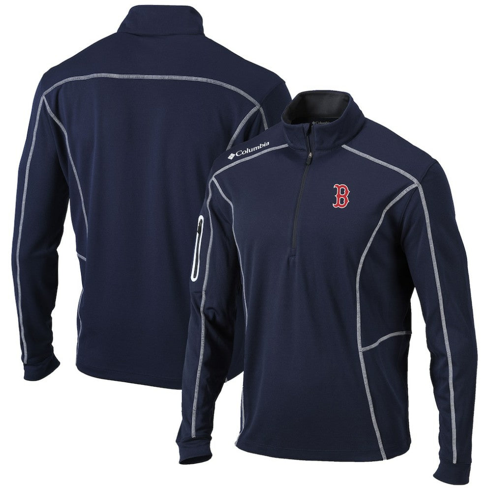 Boston Red Sox Shotgun Omni-Wick Quarter-Zip Pullover Jacket Navy | Columbia