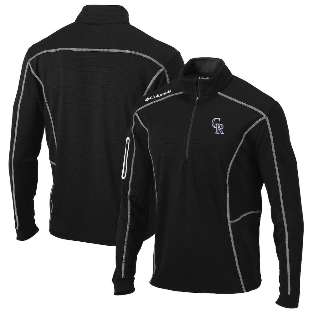 Colorado Rockies Shotgun Omni-Wick Quarter-Zip Pullover Jacket Black | Columbia
