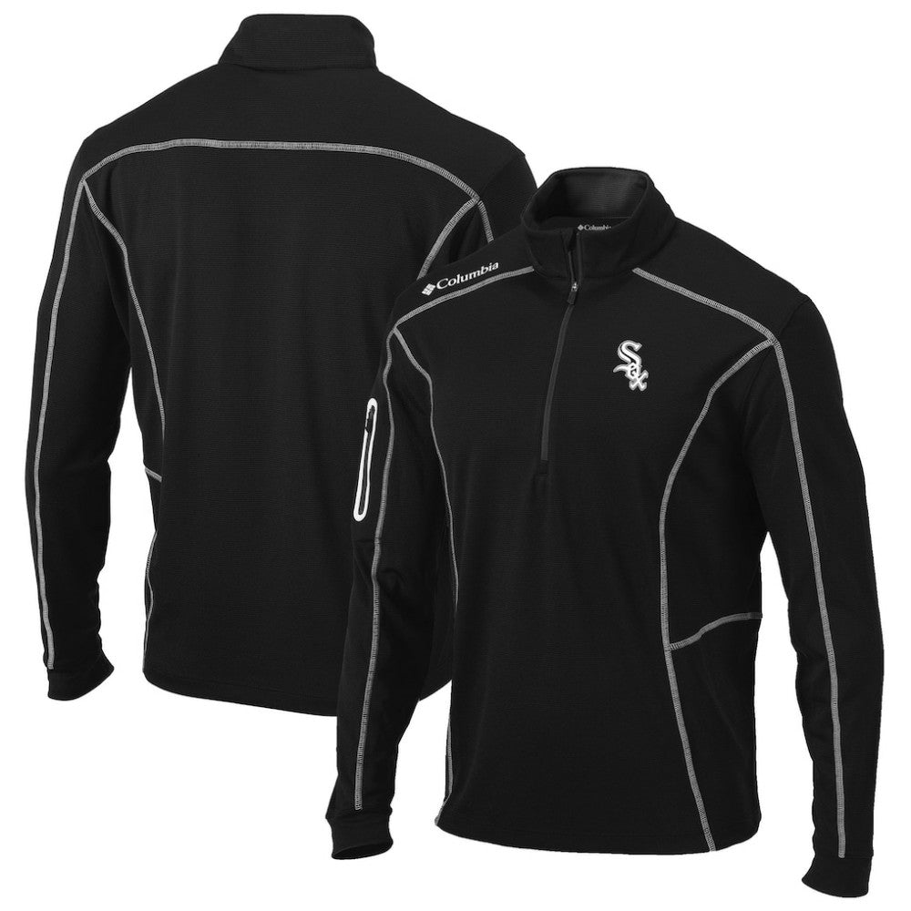 Chicago White Sox Shotgun Omni-Wick Quarter-Zip Pullover Jacket Black | Columbia
