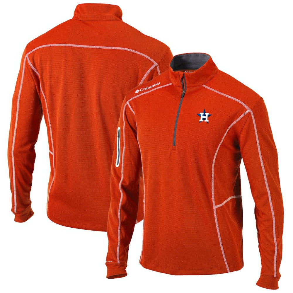 Houston Astros Shotgun Omni-Wick Quarter-Zip Pullover Jacket Orange | Columbia