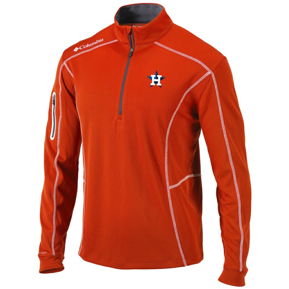 Houston Astros Shotgun Omni-Wick Quarter-Zip Pullover Jacket Orange | Columbia