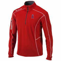Los Angeles Angels Shotgun Omni-Wick Quarter-Zip Pullover Jacket Red | Columbia
