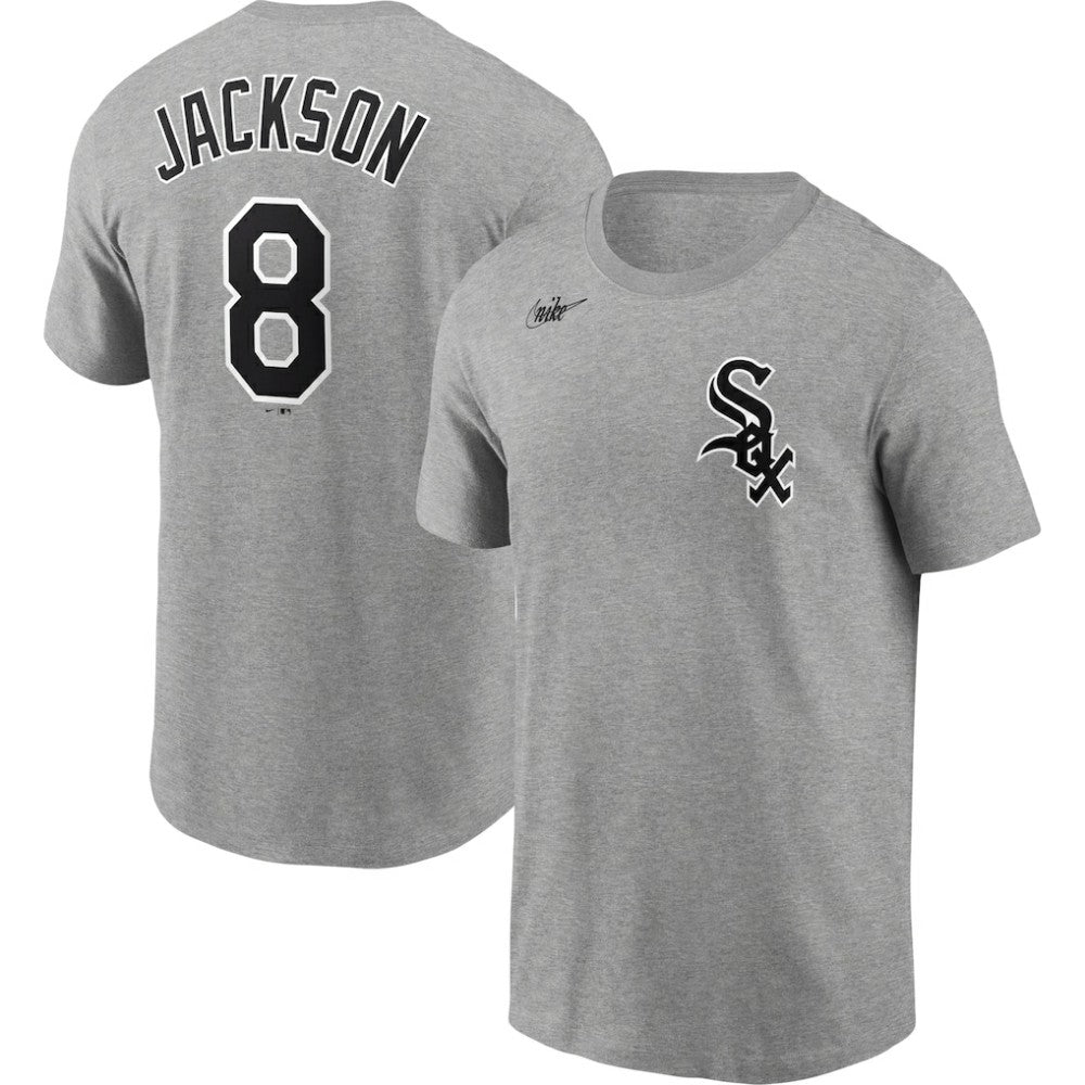 Bo Jackson Chicago White Sox Cooperstown Collection Name & Number T-Shirt Heathered Gray | Nike