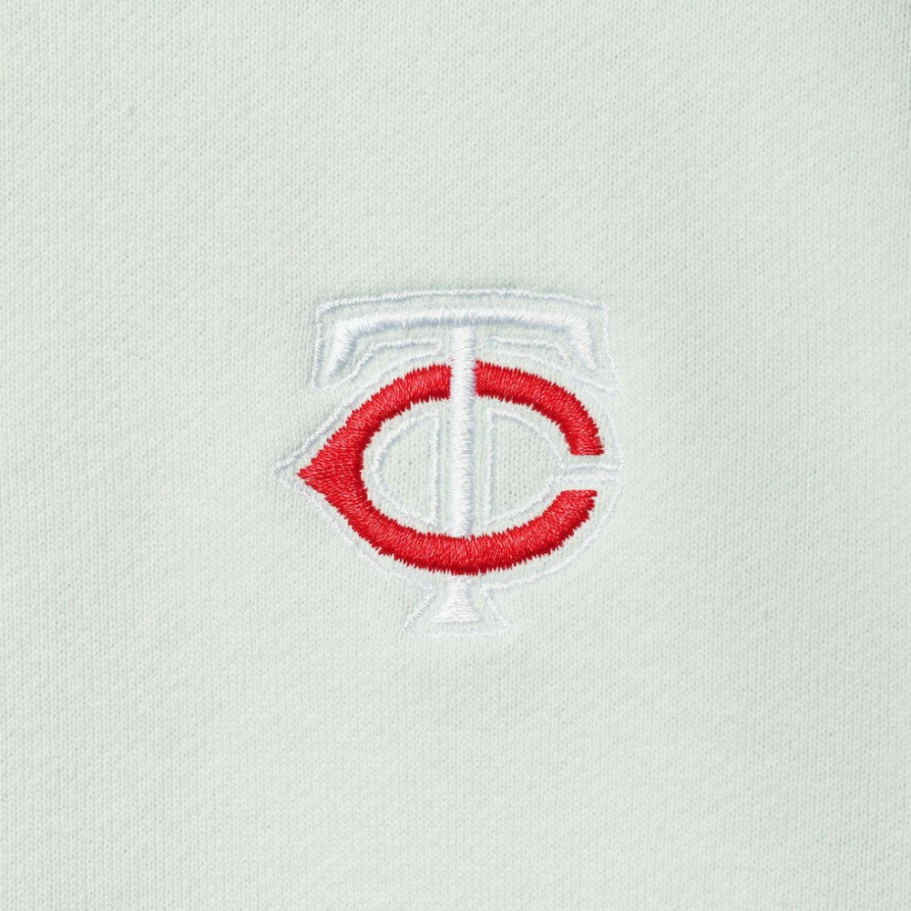 Minnesota Twins The Wild Collective Women's Two-Hit Quarter-Zip Pullover Top Light Blue