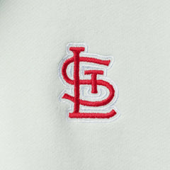 St. Louis Cardinals The Wild Collective Women's Two-Hit Quarter-Zip Pullover Top Light Blue