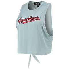 Cleveland Guardians The Wild Collective Women's Open Back Twist-Tie Tank Top Light Blue