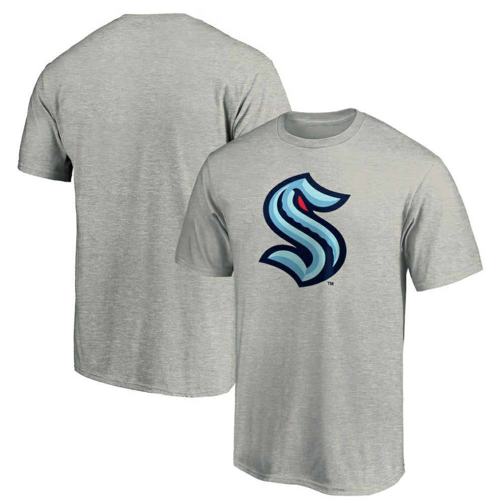 Seattle Kraken Primary Logo T-Shirt Heathered Gray