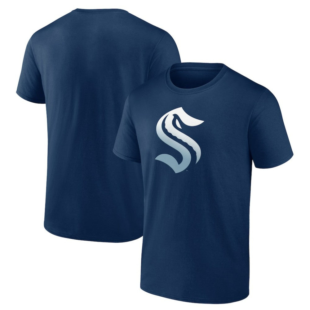 Seattle Kraken Gradient Logo T-Shirt Deep Sea Blue