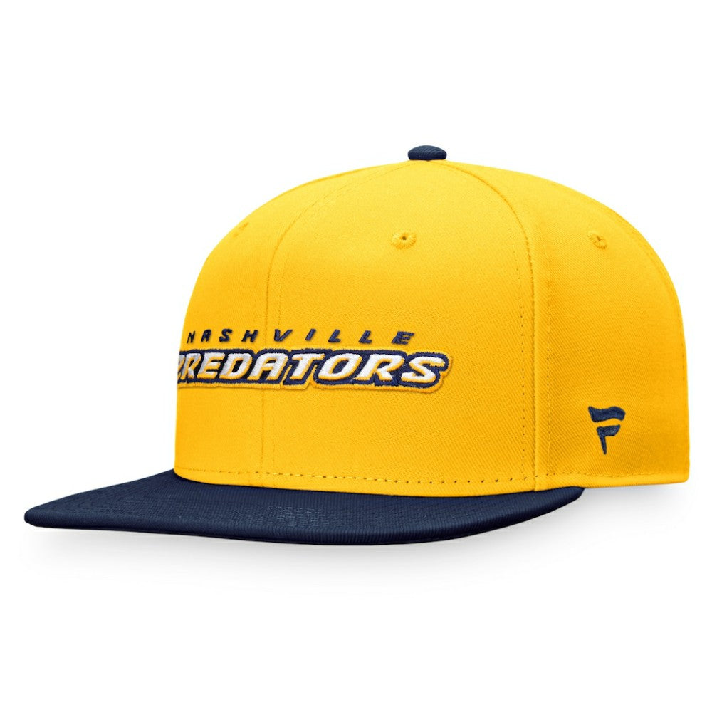 Nashville Predators Fanatics Iconic Color Blocked Snapback Hat Gold/Navy