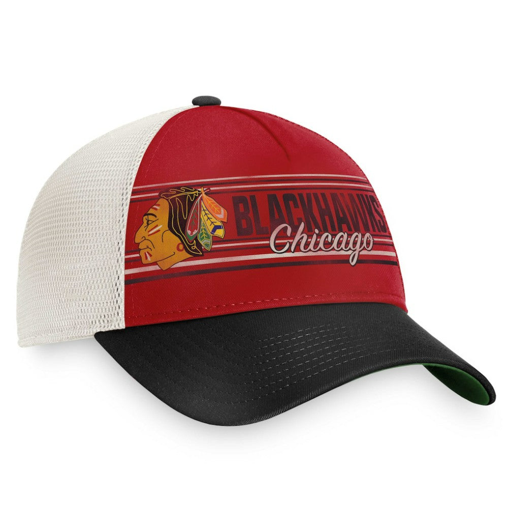 Chicago Blackhawks Fanatics True Classic Retro Trucker Snapback Hat Red/Black