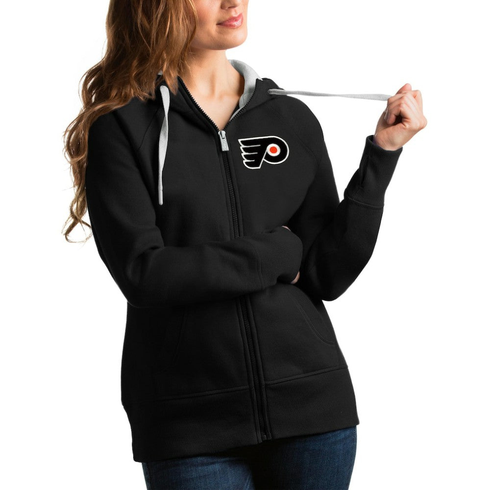 Philadelphia Flyers Antigua Women's Team Victory Full-Zip Hoodie Black