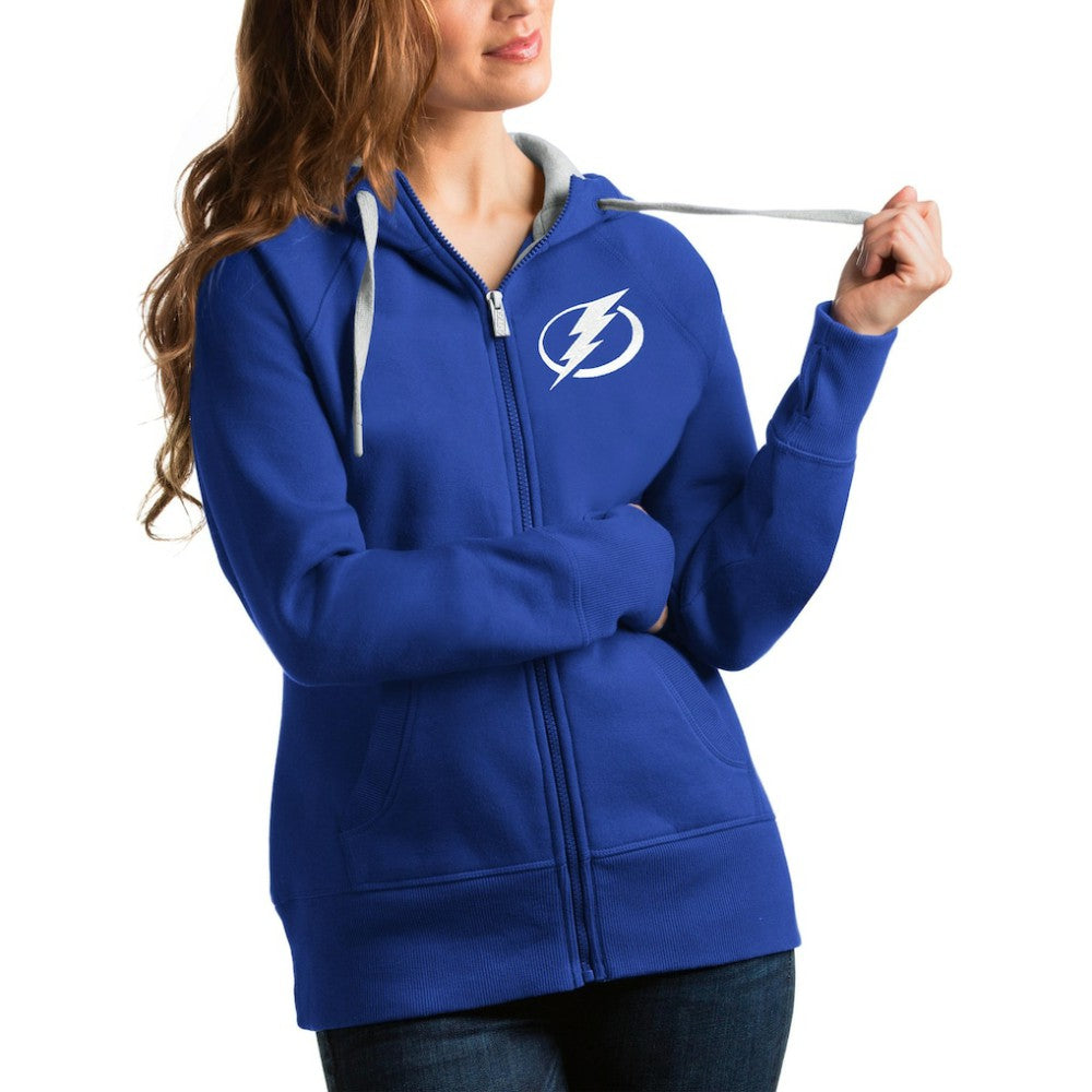 Tampa Bay Lightning Antigua Women's Victory Full-Zip Hoodie Royal