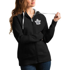 Toronto Maple Leafs Antigua Women's Victory Full-Zip Hoodie Black