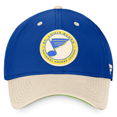 St. Louis Blues Fanatics True Classics Retro Flex Hat Royal/Khaki