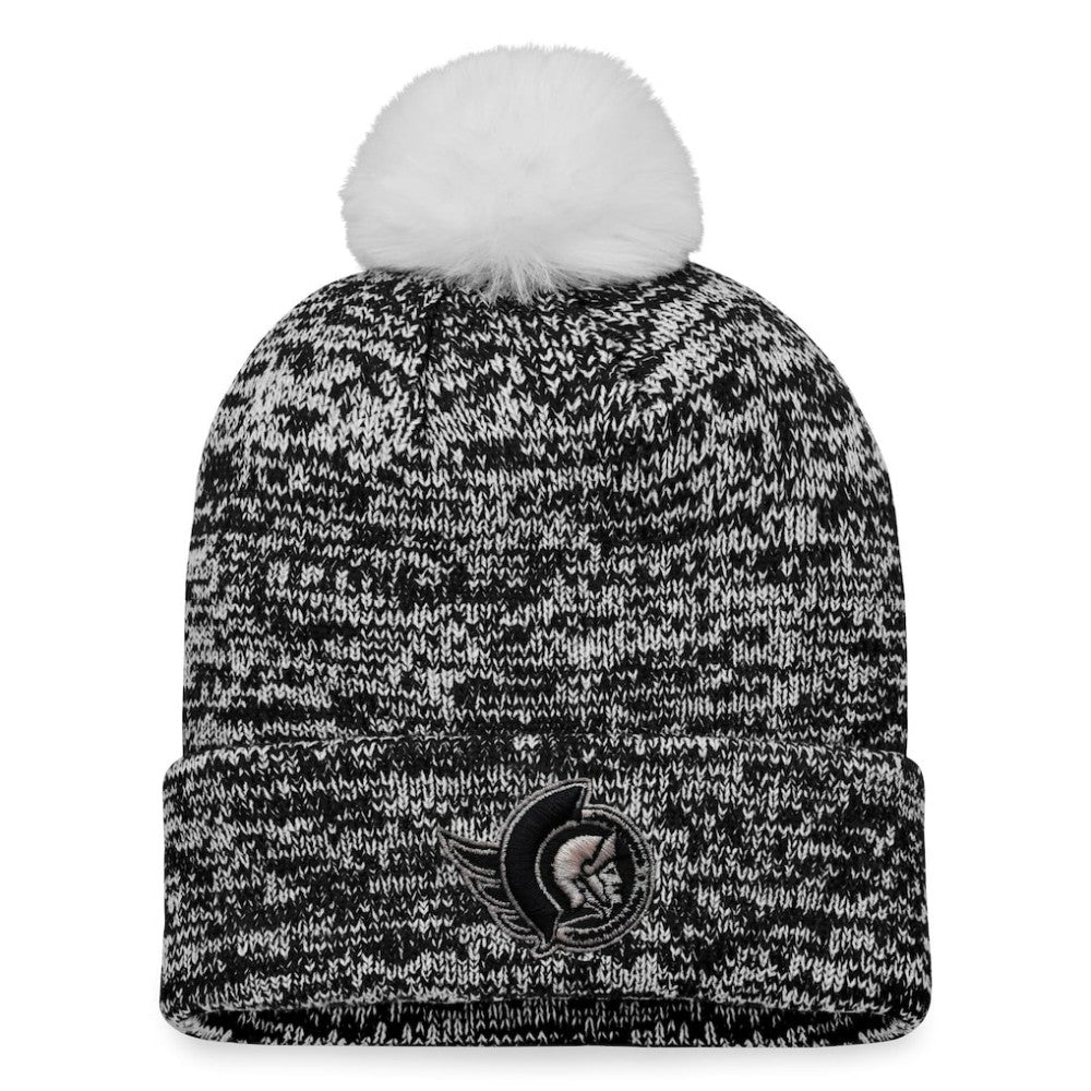 Ottawa Senators Fanatics Women's Glimmer Cuffed Knit Hat with Pom Black
