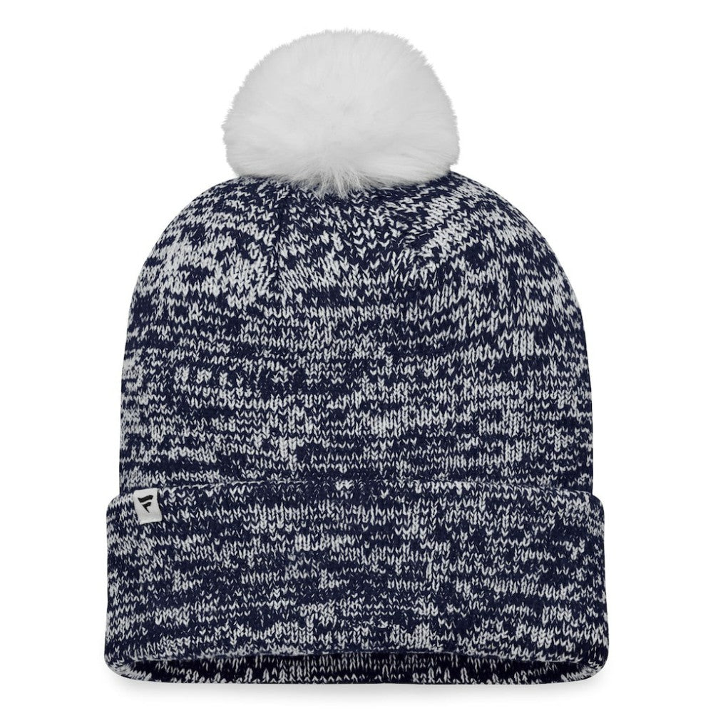Seattle Kraken Fanatics Women's Glimmer Cuffed Knit Hat with Pom Deep Sea Blue