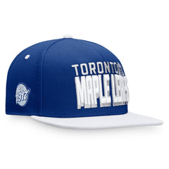 Toronto Maple Leafs Fanatics Heritage Retro Two-Tone Snapback Hat Blue/White