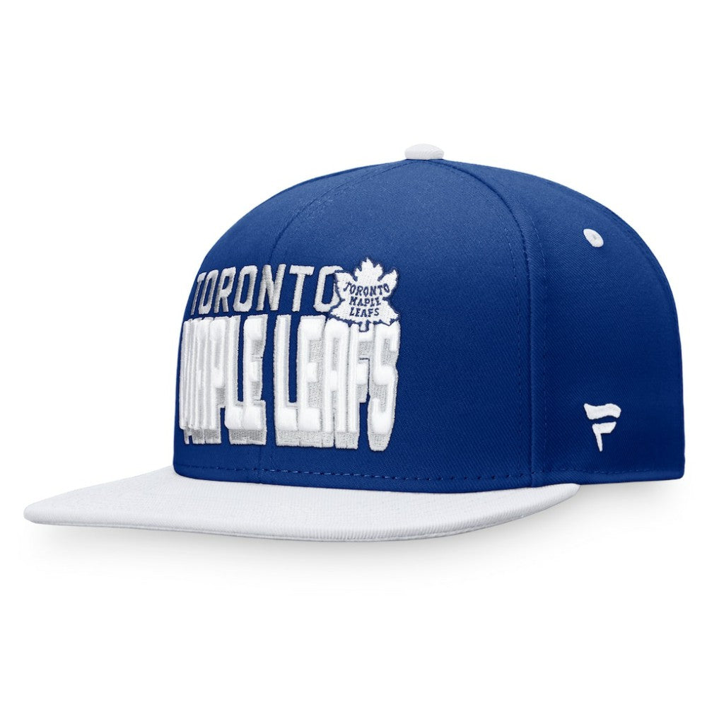 Toronto Maple Leafs Fanatics Heritage Retro Two-Tone Snapback Hat Blue/White