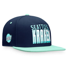 Seattle Kraken Fanatics Heritage Retro Two-Tone Snapback Hat Navy/Blue