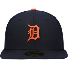 Detroit Tigers Authentic Collection On-Field Road 59FIFTY Fitted Hat Navy | New Era