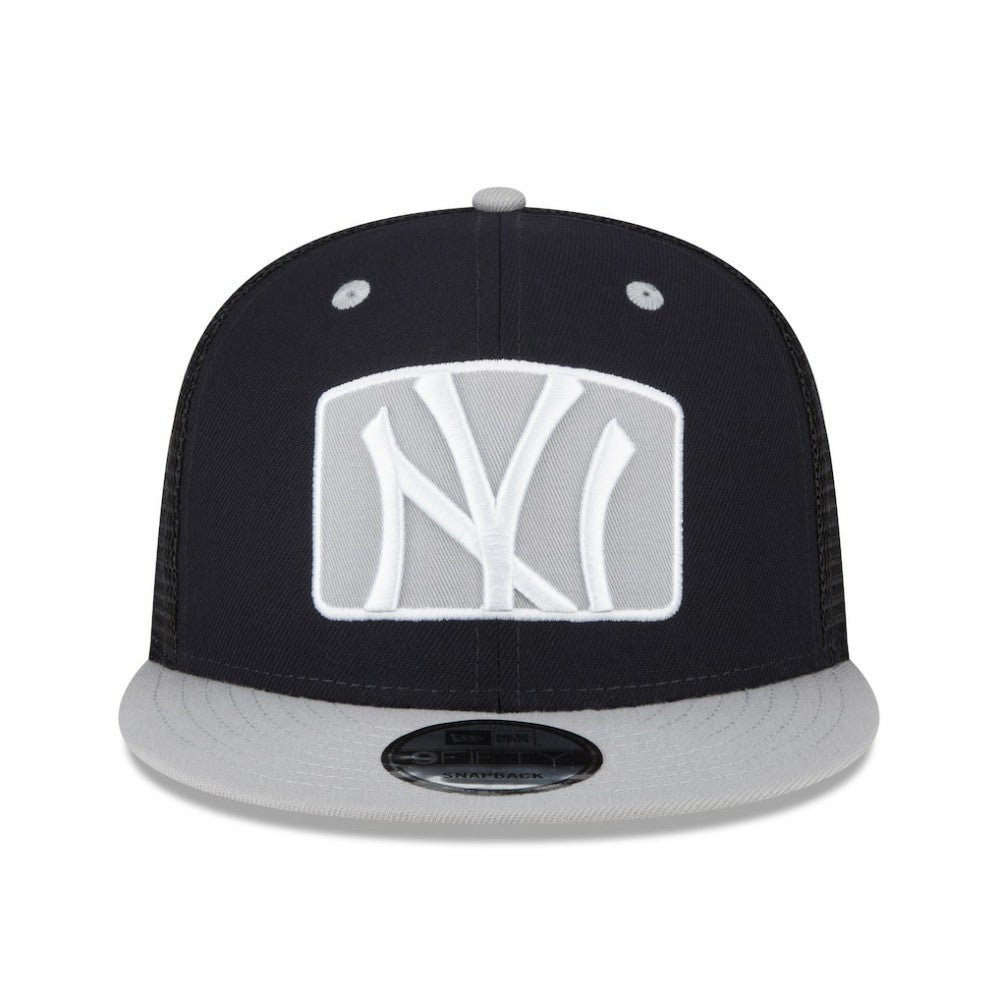 New York Yankees Logo Zoom Trucker 9FIFTY Snapback Hat Navy | New Era
