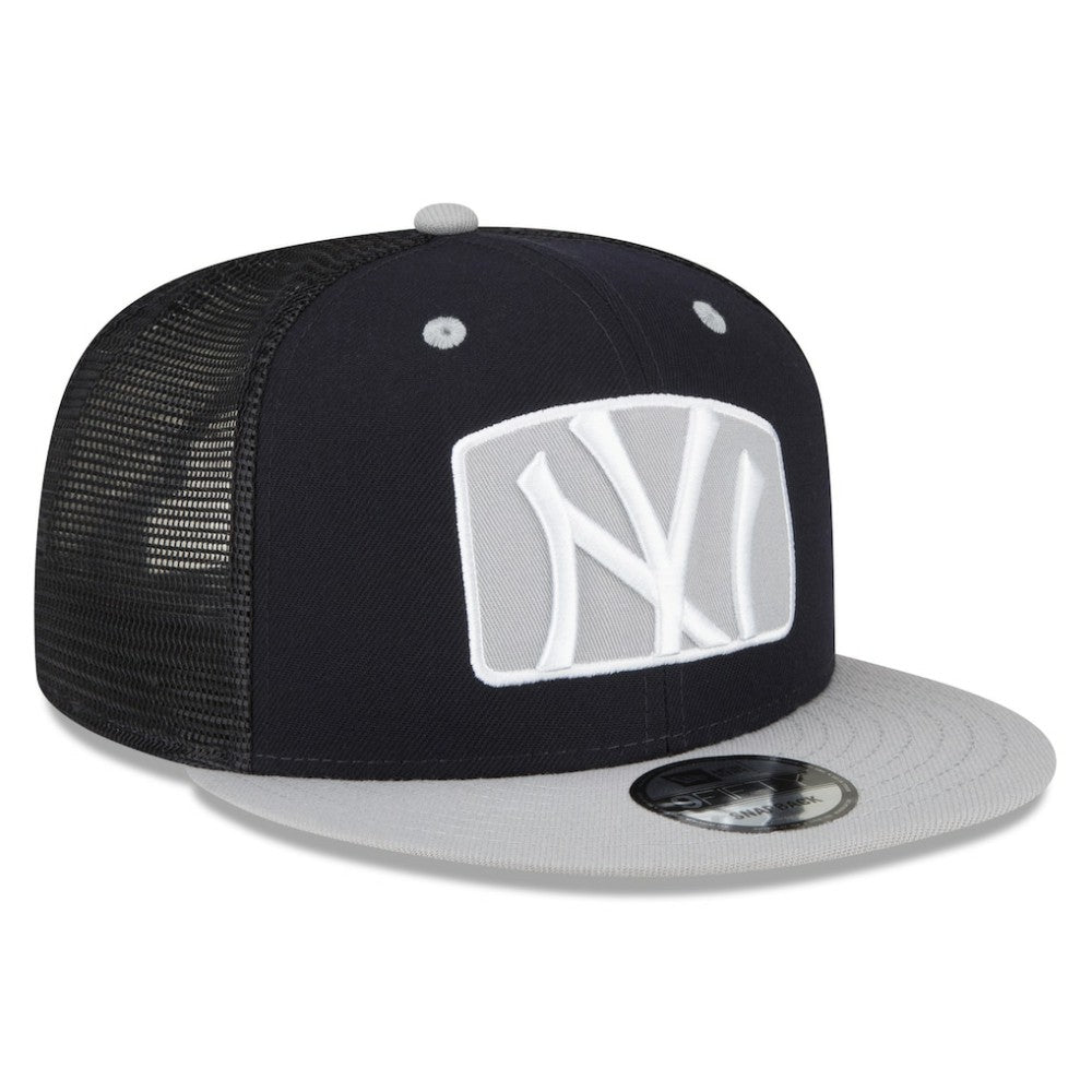 New York Yankees Logo Zoom Trucker 9FIFTY Snapback Hat Navy | New Era