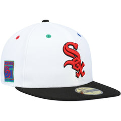 Chicago White Sox 95th Anniversary Primary Eye 59FIFTY Fitted Hat White/Black | New Era