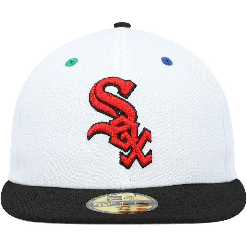 Chicago White Sox 95th Anniversary Primary Eye 59FIFTY Fitted Hat White/Black | New Era