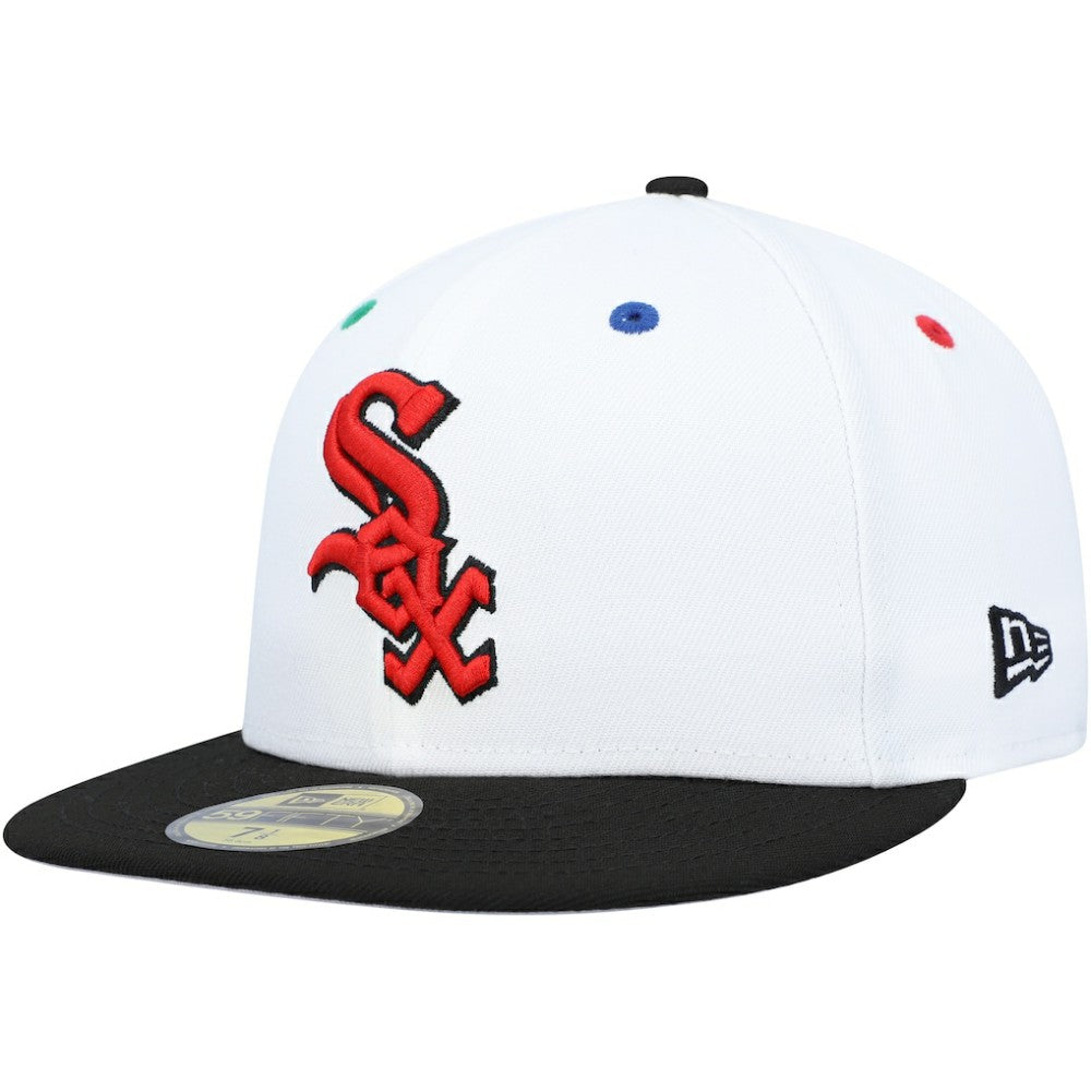 Chicago White Sox 95th Anniversary Primary Eye 59FIFTY Fitted Hat White/Black | New Era