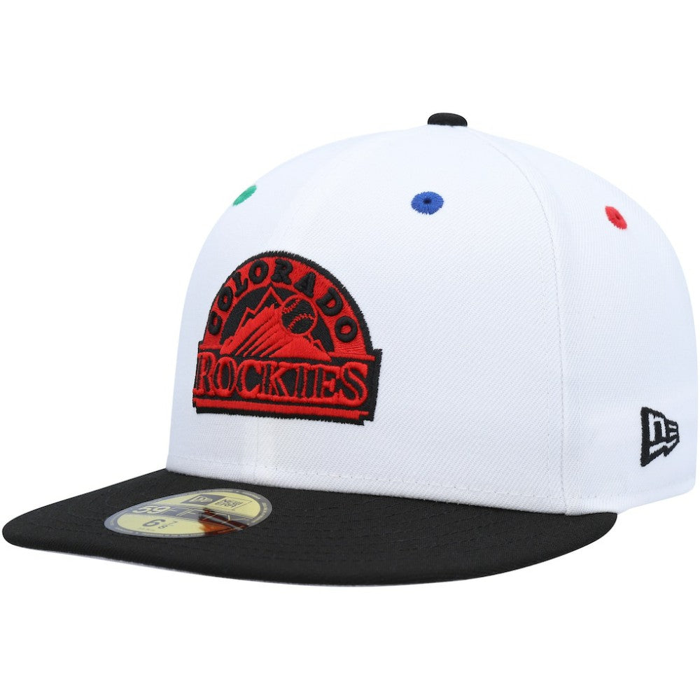 Colorado Rockies 25th Anniversary Primary Eye 59FIFTY Fitted Hat White/Black | New Era