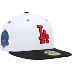 Los Angeles Dodgers 60th Anniversary Primary Eye 59FIFTY Fitted Hat White/Black | New Era