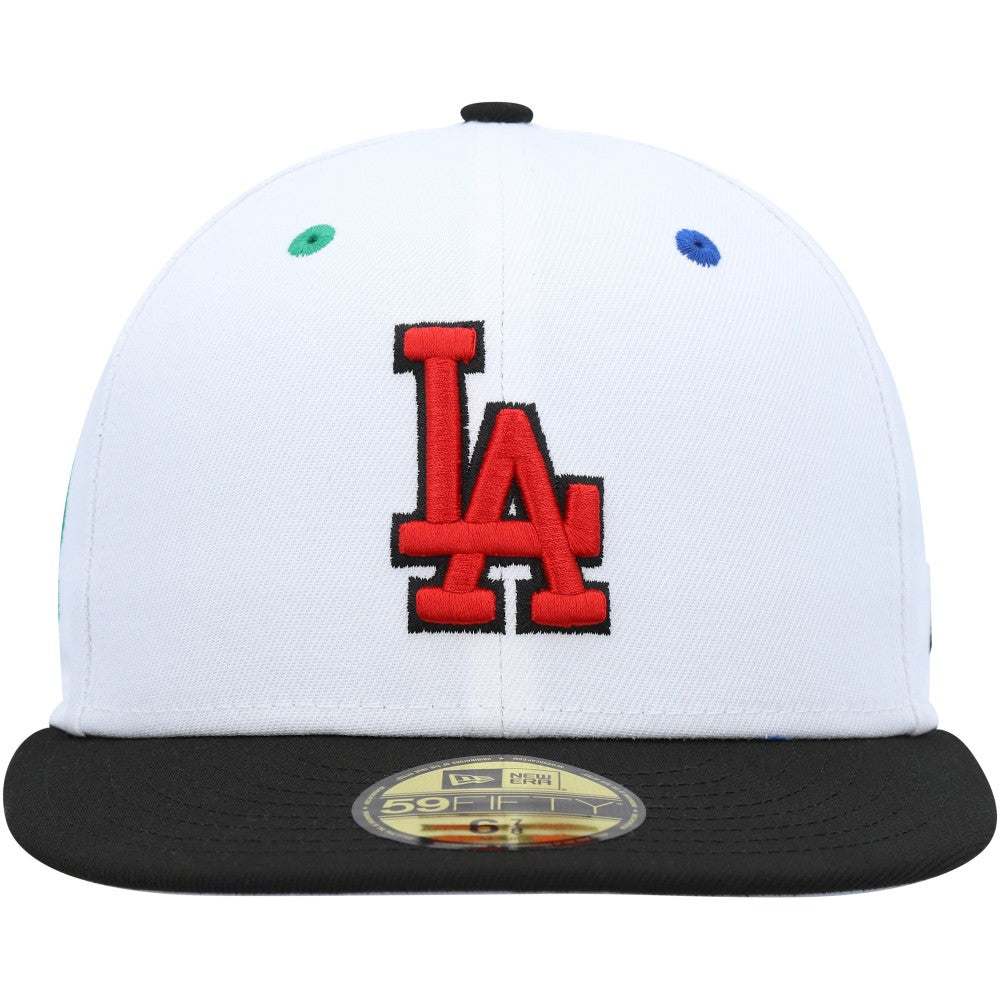 Los Angeles Dodgers 60th Anniversary Primary Eye 59FIFTY Fitted Hat White/Black | New Era