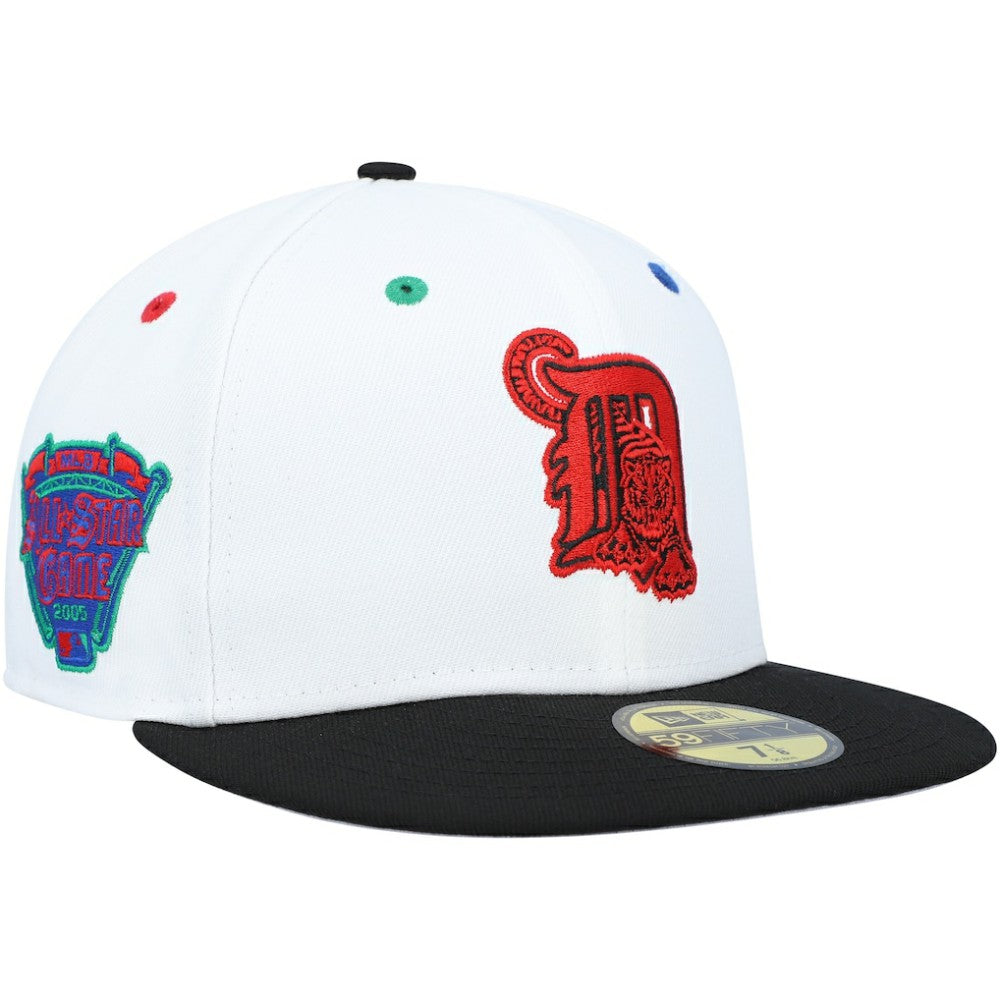 Detroit Tigers 2005 MLB All-Star Game Primary Eye 59FIFTY Fitted Hat White/Black | New Era